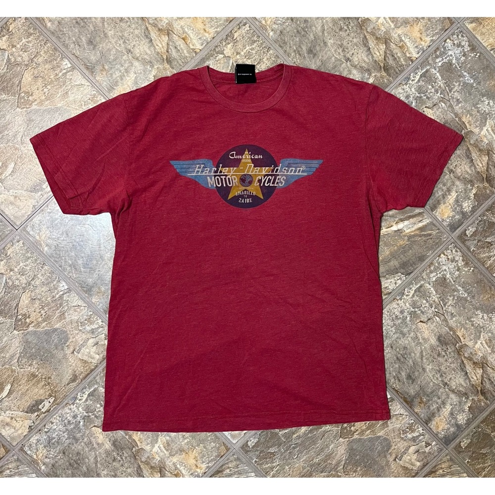 Harley-Davidson T-Shirt Men Large Red Myrtle Beach Biker Graphic Tee